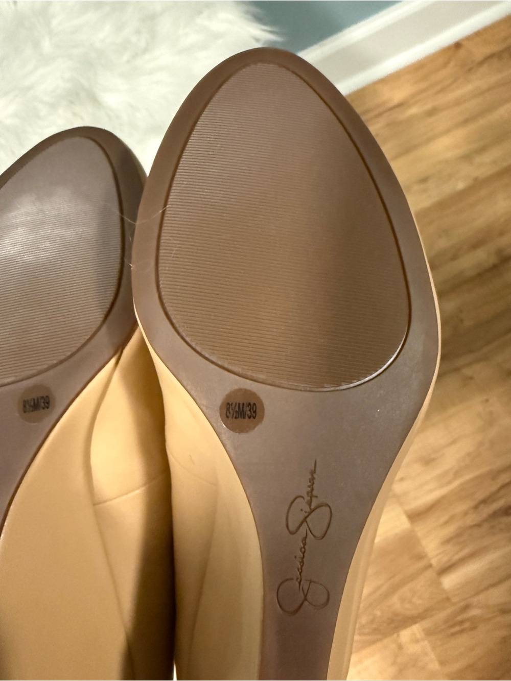 Jessica Simpson Beige Wedge Pumps - Picture 4 of 5
